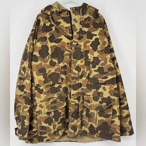 Vintage Men’s Columbia Gore-Tex Camo Duck Hunting Hooded Jacket Parka 3XL USA
